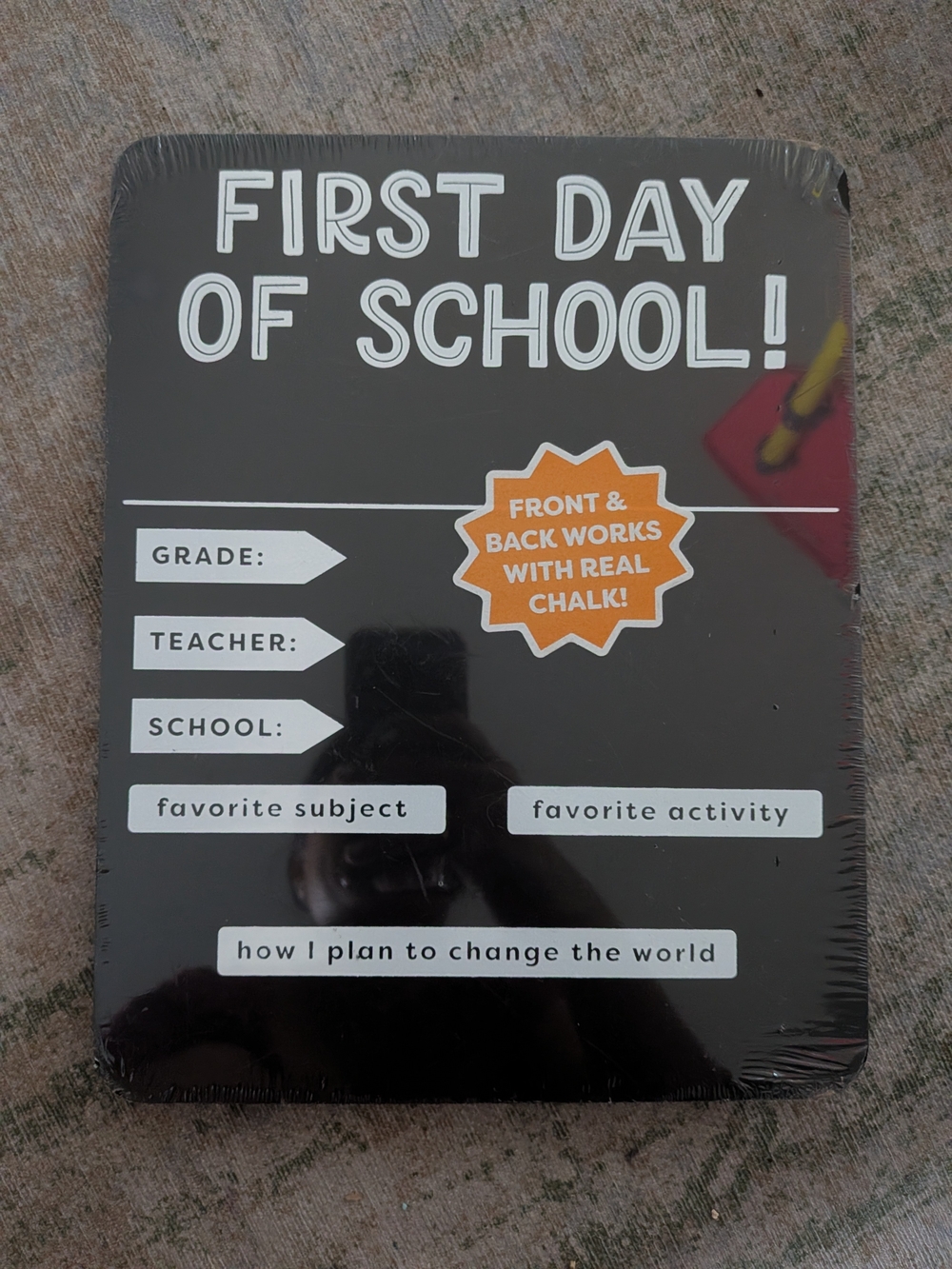BNIP First Day of School Chalkboard Sign - Black